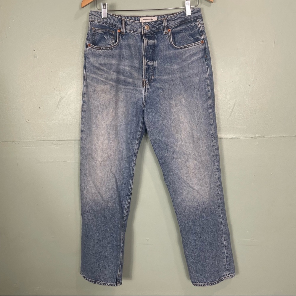 Reformation Jeans Straight Leg Blue Women Sz 30